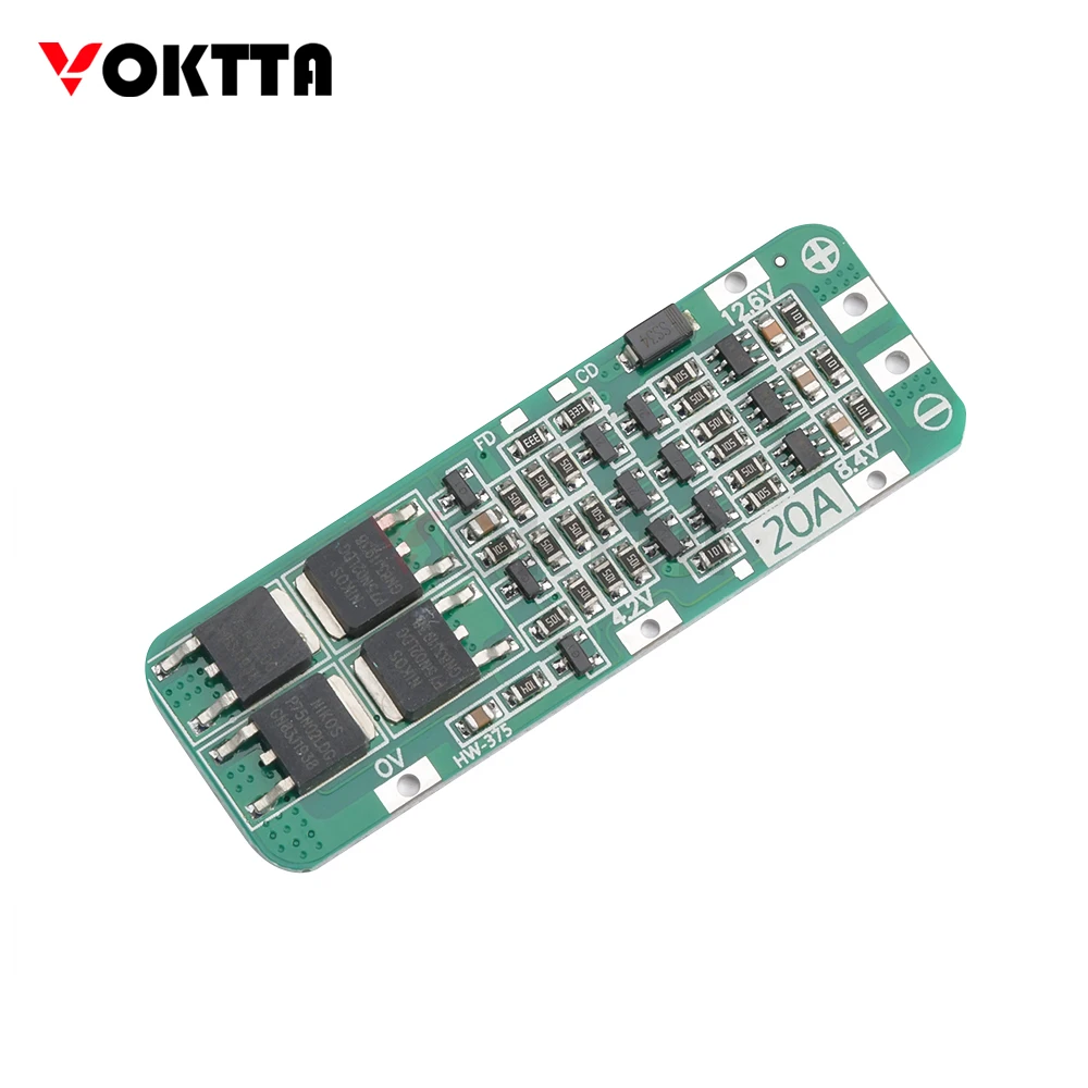 3S 20A BMS 18650 Li-ion Lithium Battery Charger Module PCB Module Over-Discharge Over-Current Protection BMS Protection Board