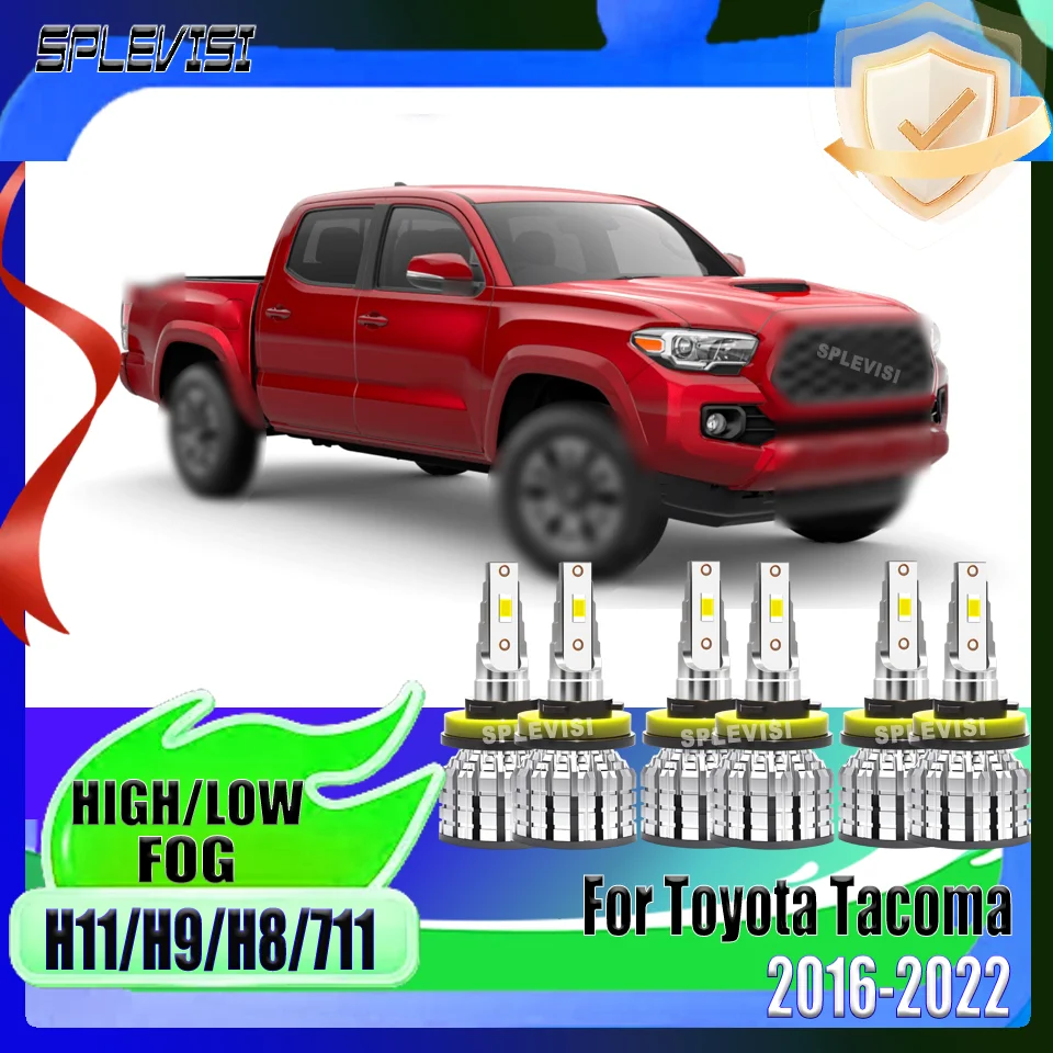 

Aviation Aluminium SPLEVISI Car LED Headlight Foglamp Combo 6000K White For Toyota Tacoma 2016 2017 2018 2019 2020 2021 2022