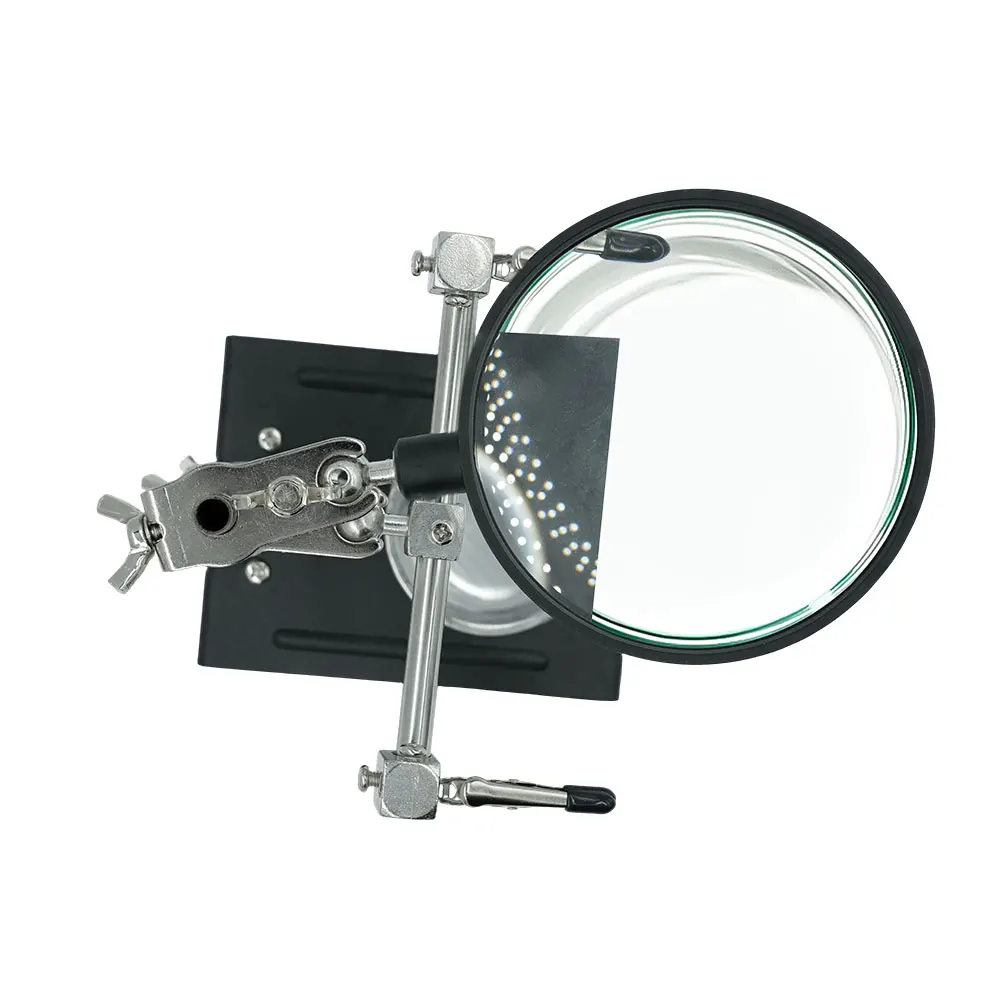 Schweißlupe mit LED-Licht, Hilfsclip, Lupe, Vergrößerungsglas, 3-in-1 Handlötstation mit Lötkolbenhalter. – Detail 15