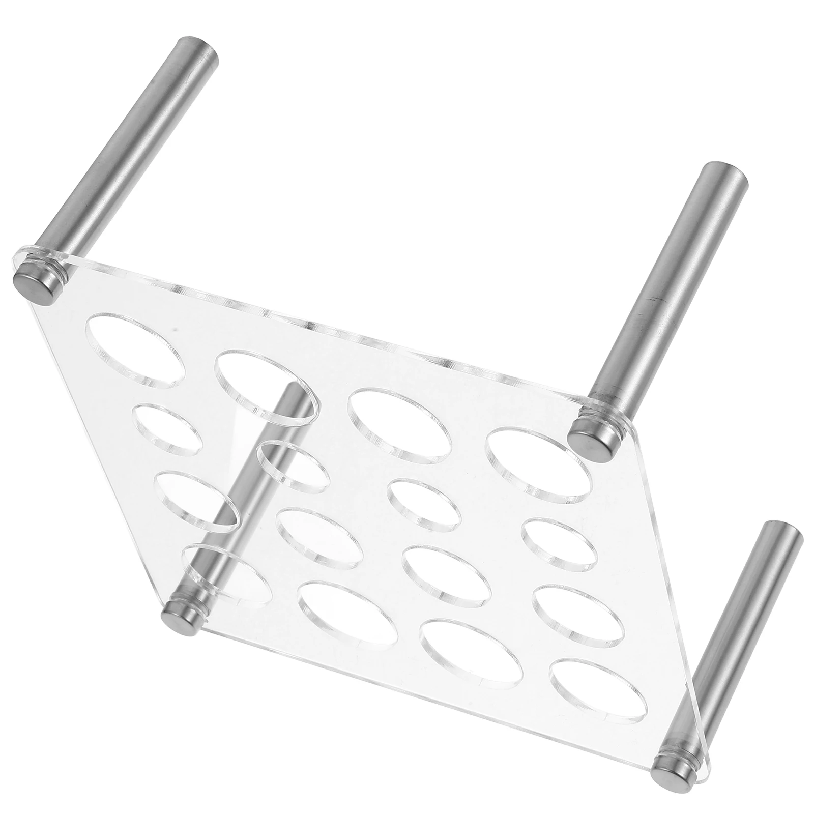 

Chess Mold Holder Transparent Acrylic Stand for DIY Resin Chess Piece Molds Multi Aperture Stable Base Organizer Game