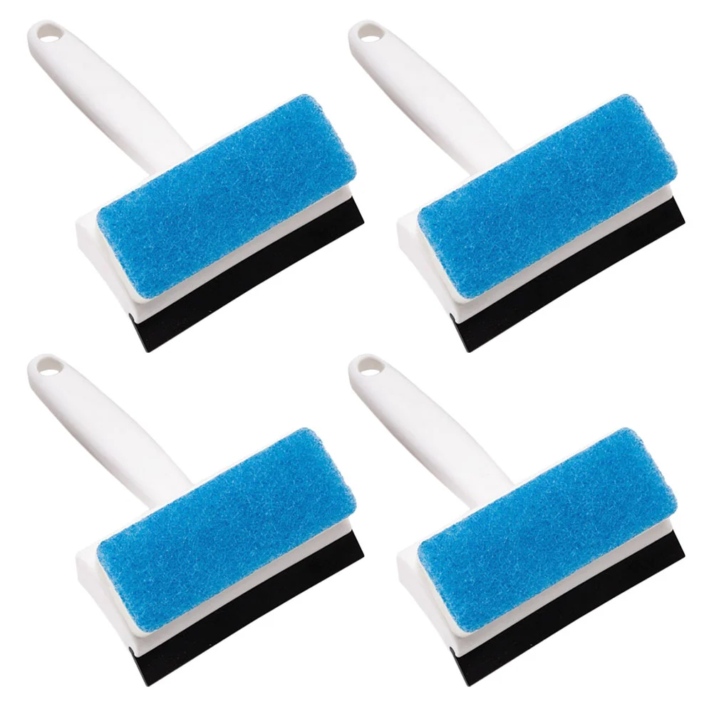 

4 Pcs Wiper Double-sided Cleaning Brush Spatula Household Multifunctional Mirror Plastic Bathroom Home