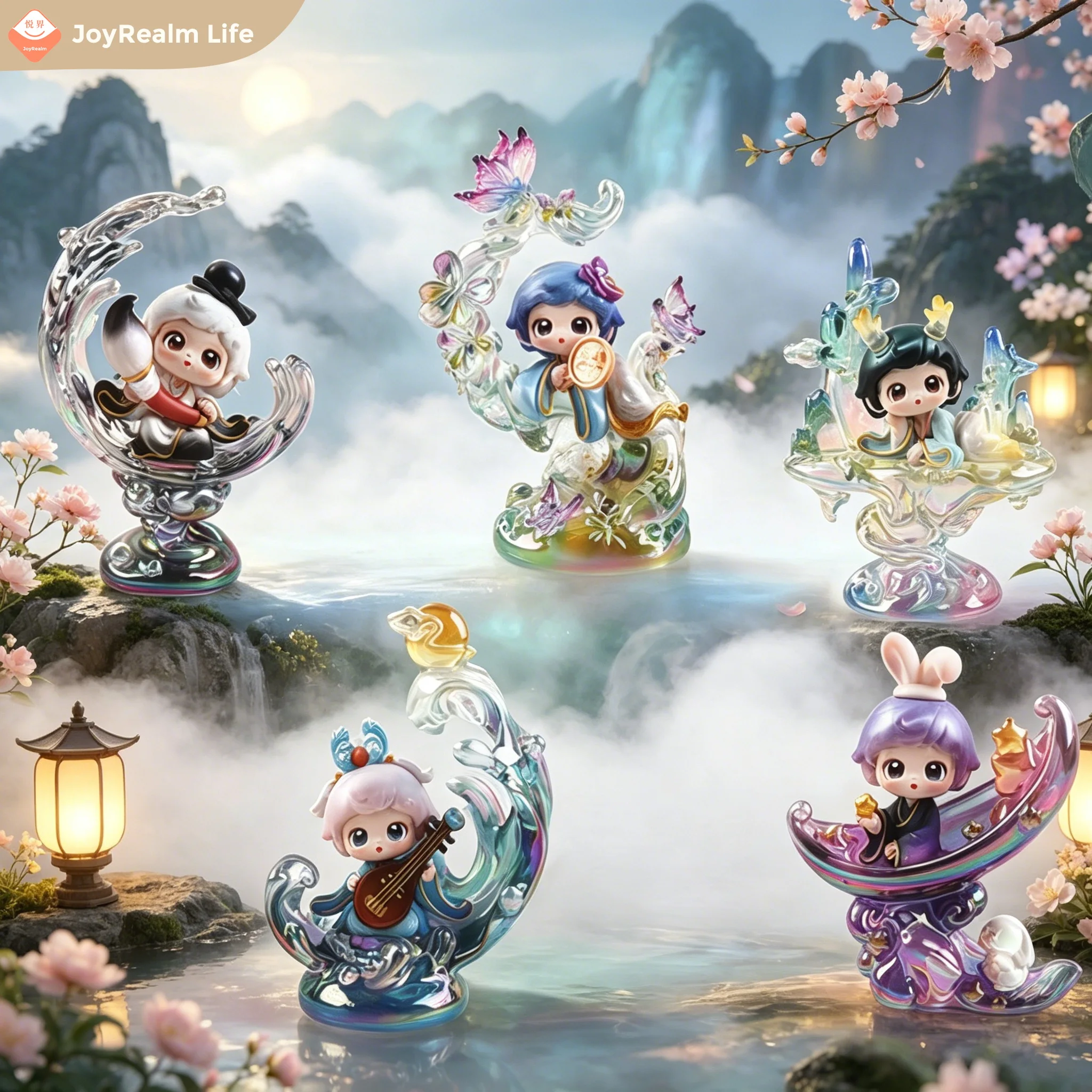 Poetic and Artistic Blind Box, Chinese Style Fantasy Crystal Figurine, Trendy Toy, Desktop Decoration, Cultural and Creative Gift