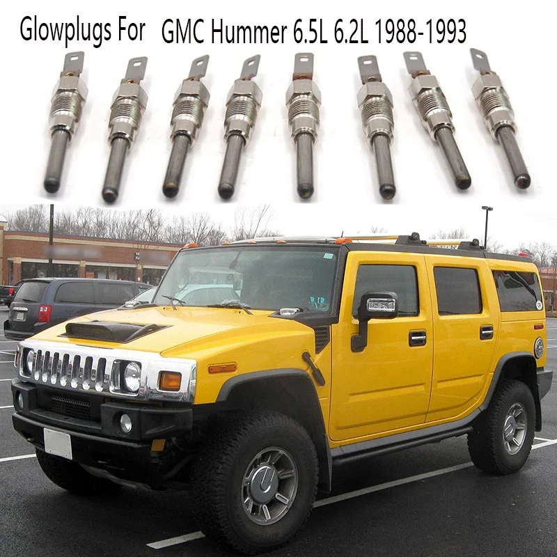 Fast Start Glow Plug Glowplugs 12563554 for Chevrolet GMC Hummer 6.5L 6.2L 1988 1989 1990 1991 1992 1993