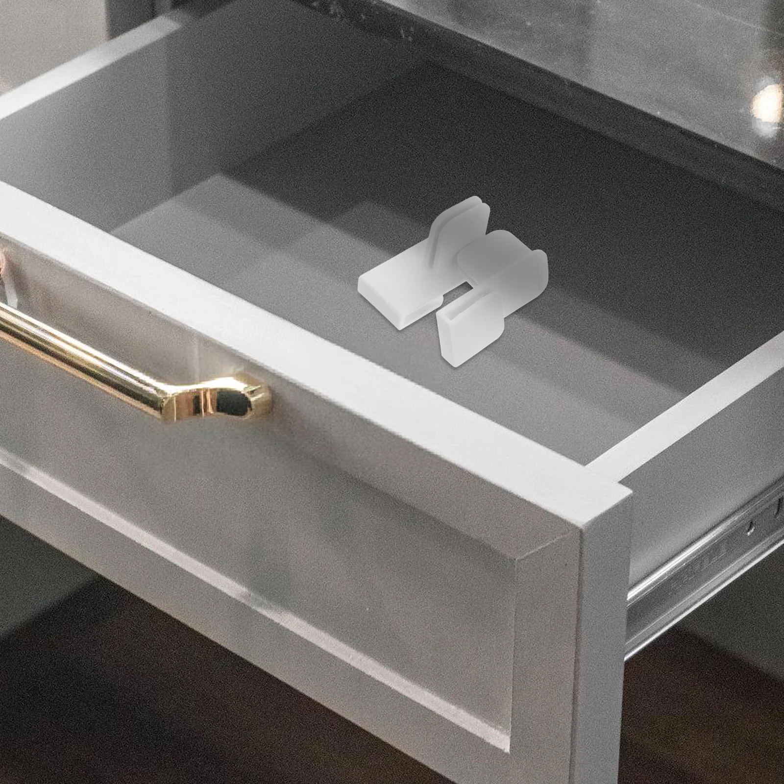 

4pcs Side Mount Drawer Divider Clips Plastic Adjustable Organizer For Kitchen Bathroom Storage Drawer Divider Support Clamps