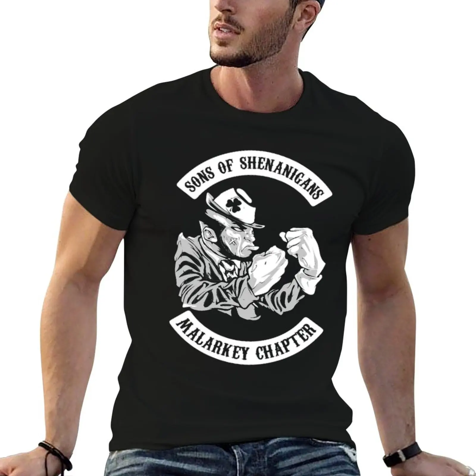Футболка Sons Of Shenanigans Malarkey Chapter, хлопковая футболка, 100% хлопок, мужская футболка, роскошная мужская футболка