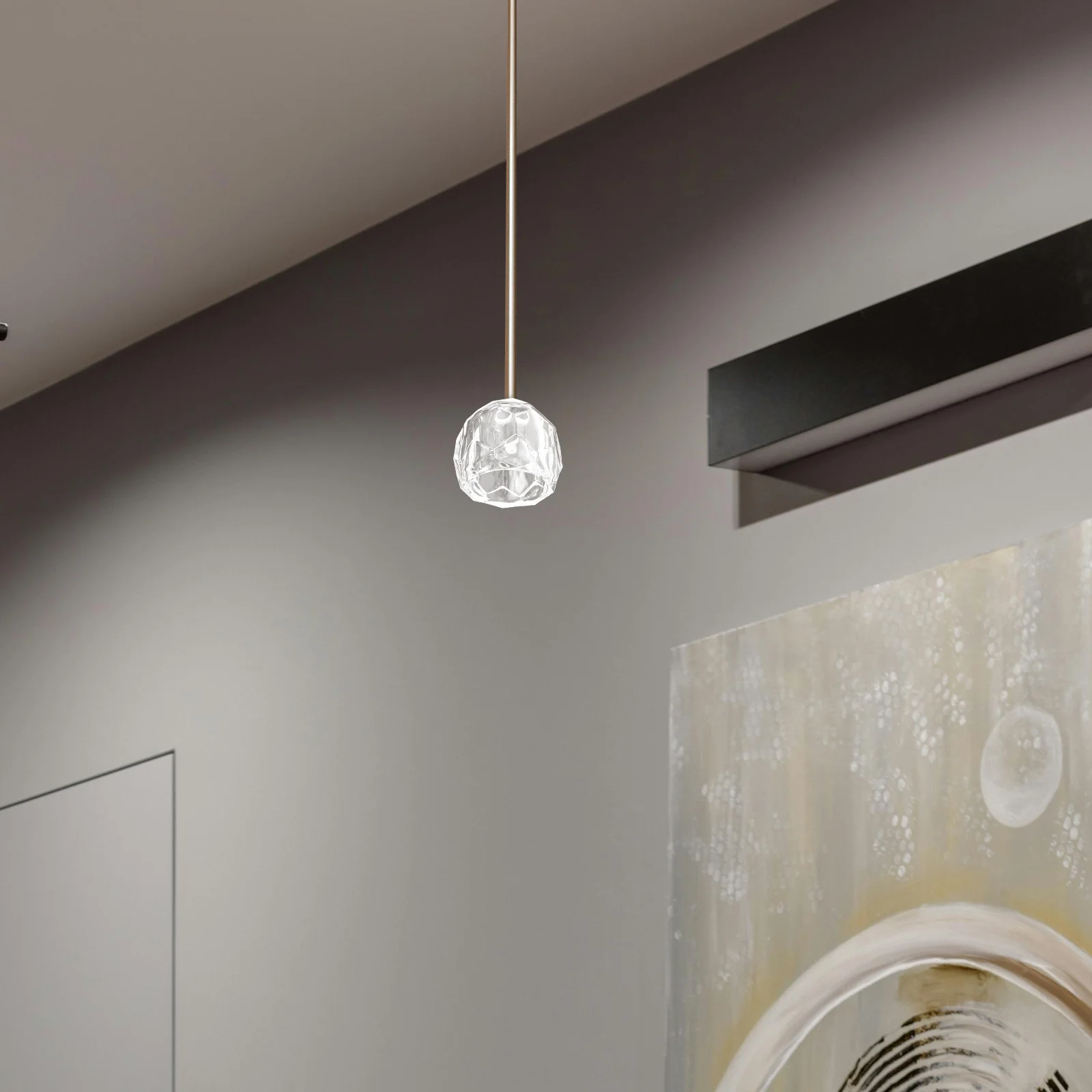 

Modern Clear Glass Lampshade Replacement Small Spherical Globe for Pendant Lighting Chandelier Wall Sconce Easy Install Glare