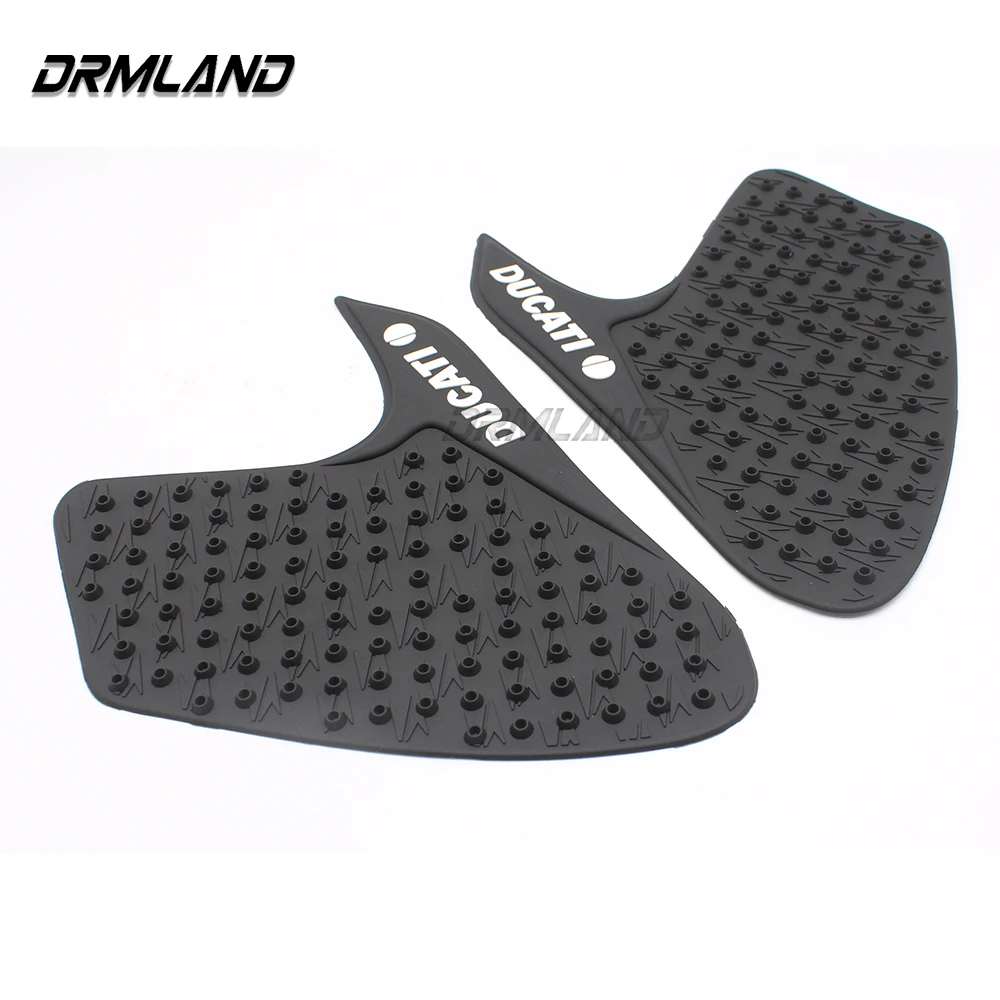 For Ducati Monster 695 696 795 796 821 1100 1100S Motorcycle Anti Slip Sticker Tank Traction Pad Side Knee Grip Protector Black