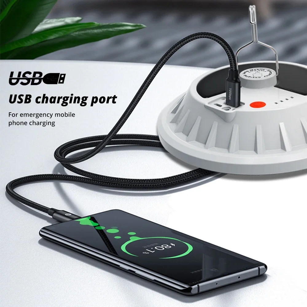 Imagem -02 - Lanterna Solar Portátil Pendurar Lâmpadas de Controle Remoto Led Ip65 à Prova Dip65 Água ao ar Livre para Casa Acampamento Emergência Mercado Noturno Luzes Usb