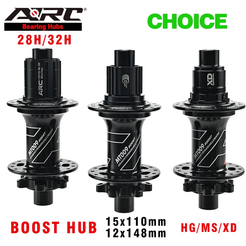 ARC Boost Hub 4 Bearings MTB Hub 6 Pawls 3 Teeth 15x110 12x148 for Micro Spline 12S HG 8 9 10 11 12 Sram XD 12S Bicycle BIke Hub