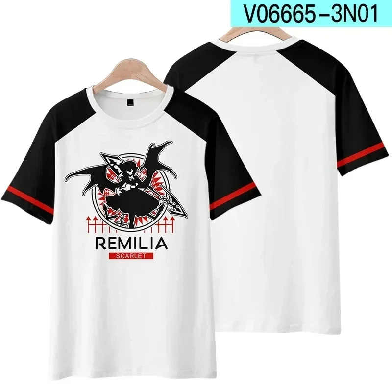 Game TouHou Project Kirisame Marisa 3D Print Oversized T Shirt Women Men Summer Crewneck Short Sleeve Funny Tshirt Graphics Tees