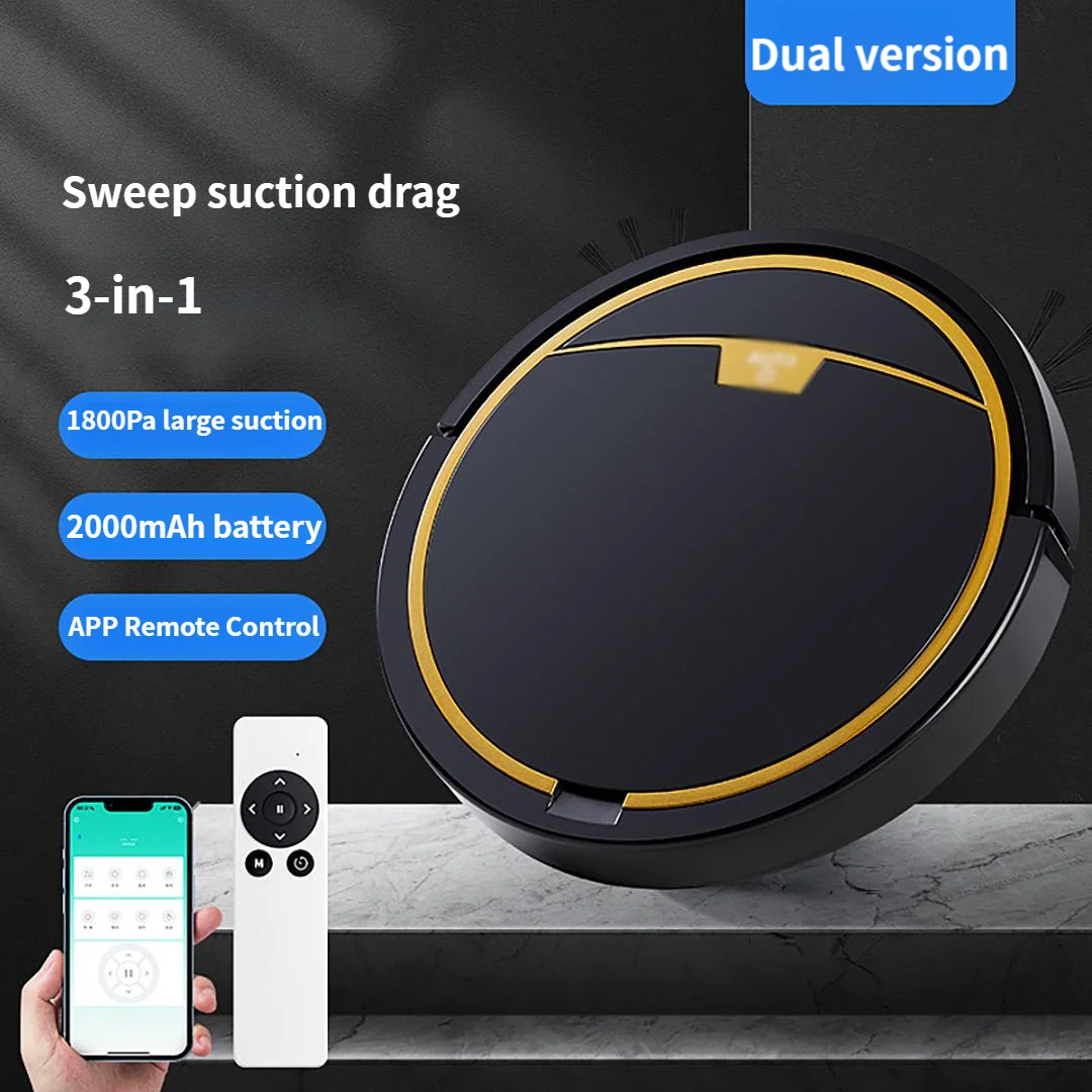 

Smart Robot Vacuum Cleaner for Home 3-in-1 Automatic Floor Cleaner with Vacuuming Mopping Sweeping Functions Remote Control
