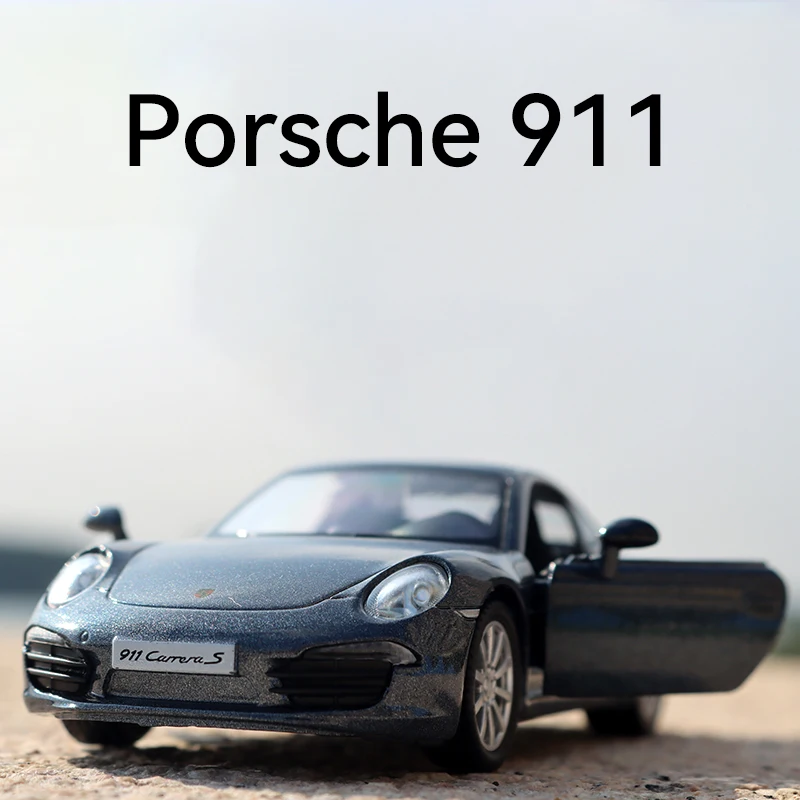 

1: 36 Porsche 911 Car Model Pull Back Alloy Vehicles Decoration Toys Kids High Simulation Diecasts Toy 2 Doors Opened Boy Gift