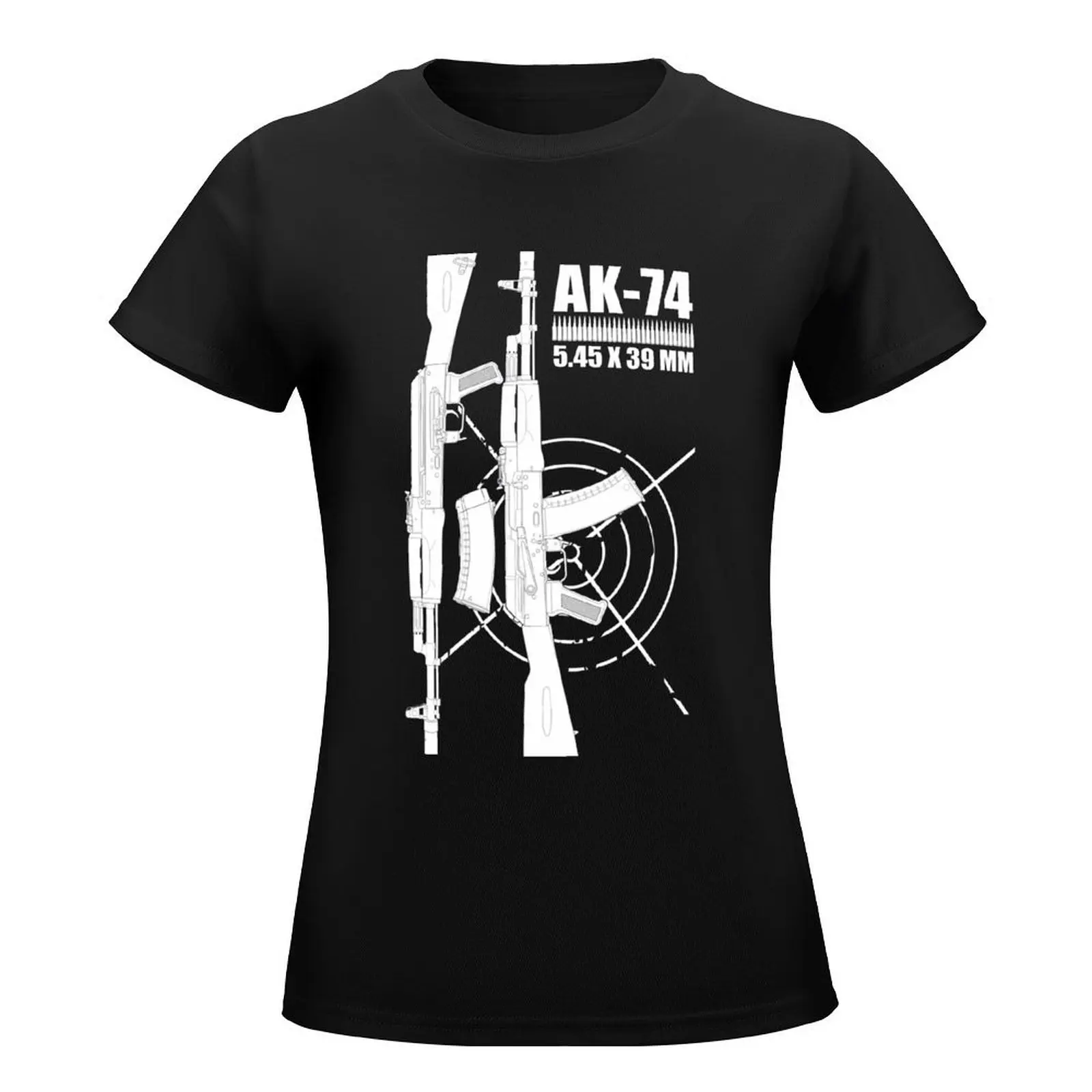 AK-74 Kalashnikov Assault Rifle (two sides) T-Shirt new edition animal prinfor hippie clothes Women's clothing