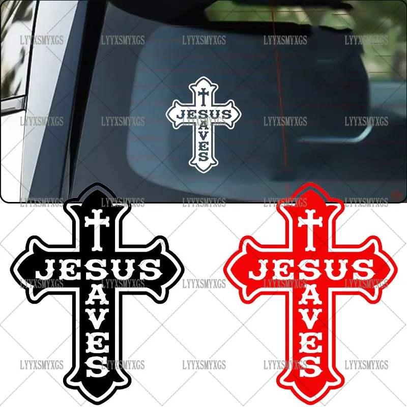 

Self-Adhesive Custom Jesus Saves Car Stickers Waterproof Sunscreen Vinyl Decal PVC Wholesale Car Decoration
