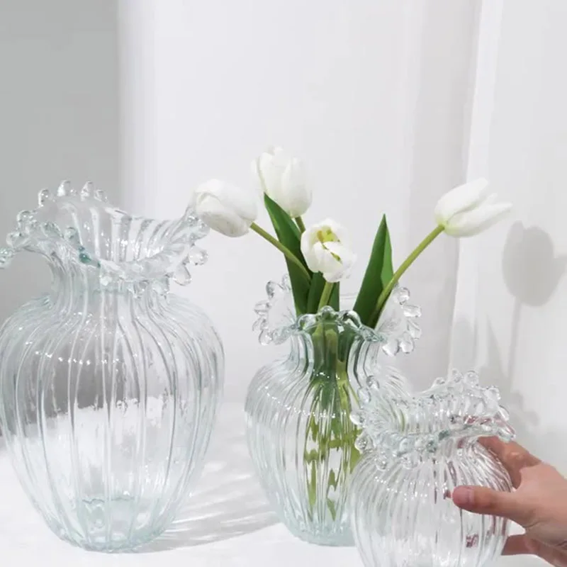 

Glass Vase Transparent Flower Vases For Homes Dry Flower Aromatherapy Desktop Living Room Decoration Accessories Home Nordic