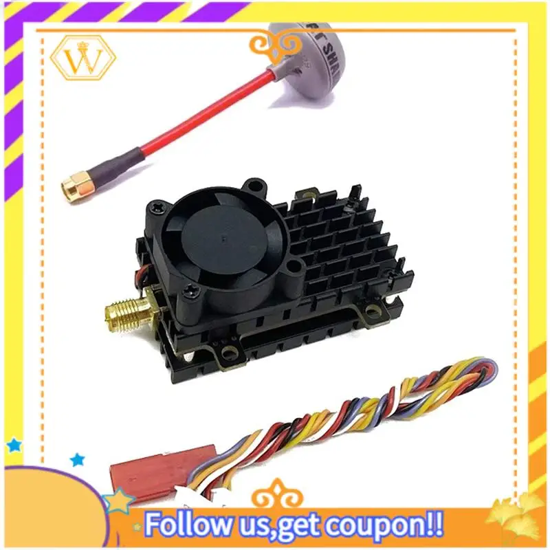 Latest-Long Range 5.8Ghz 2W FPV VTX Wireless Video Transmitter 2000Mw 48CH For Fixed Wing Drones Over 20Km Range