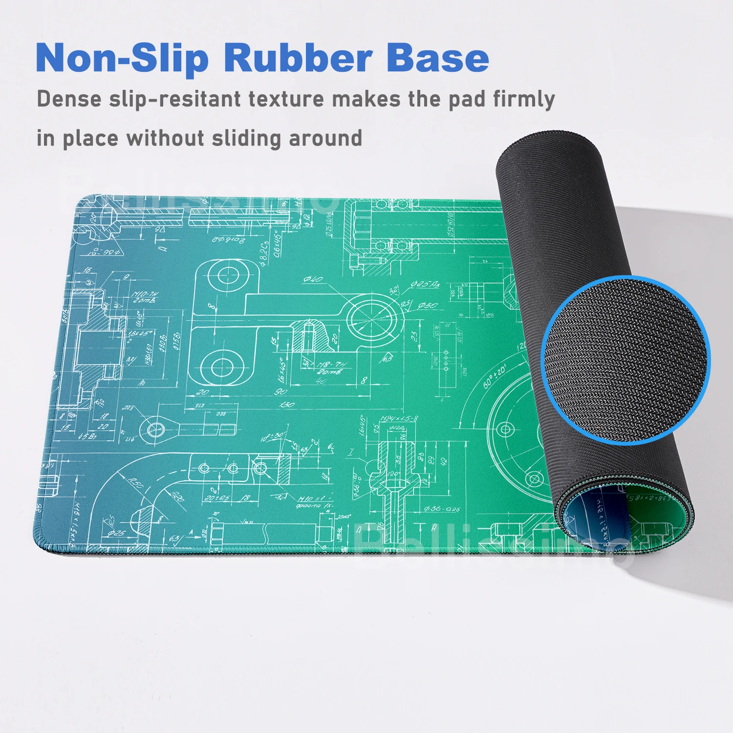 لوحة ماوس ملحقة للألعاب رسم ميكانيكي لوحة ماوس كبيرة عالية الدقة XXL سجادة مطاطية طبيعية سجادة طاولة غير قابلة للانزلاق سجادة مكتب #5