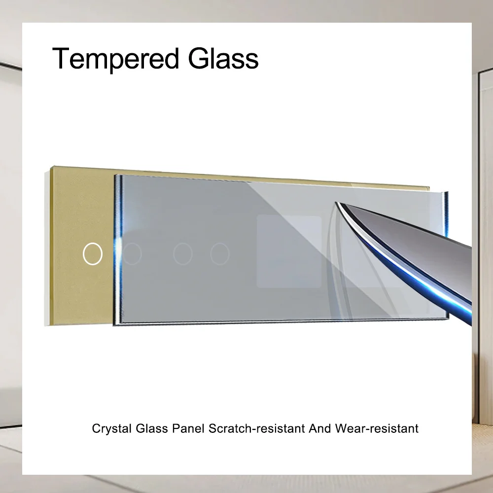 TAWOIA 299mm Glass Frame Quadruple Combination Tempered Glass With Metal Frame