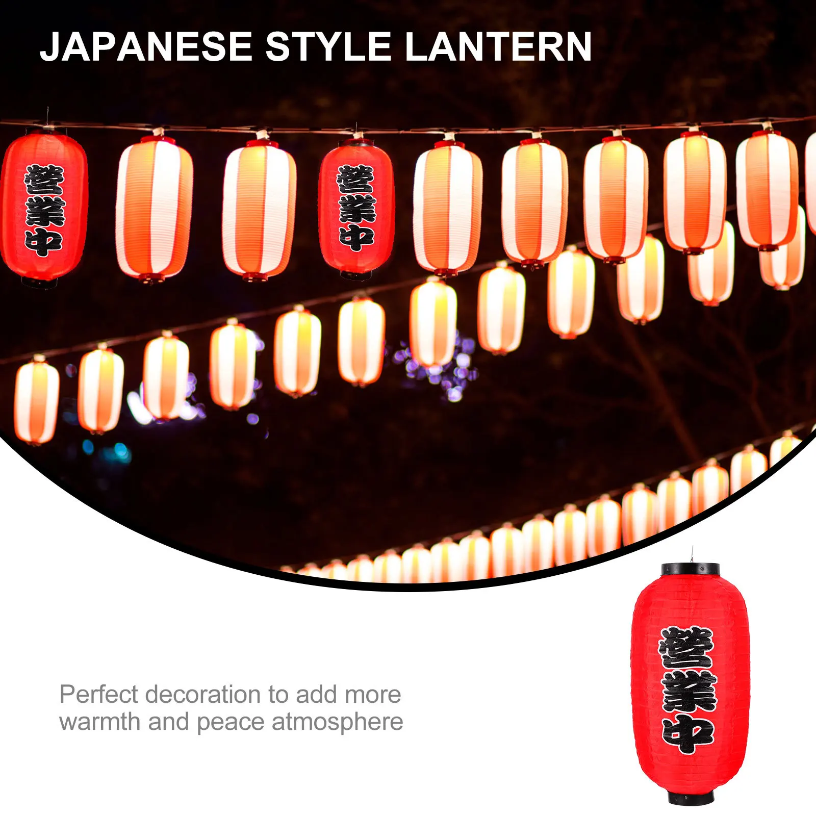 

1Set Waterproof Japanese Style Hanging Lantern Red for Sushi Restaurant Outdoor Decorative Lantern Store Use Sushi Store Decor