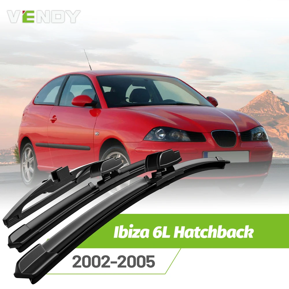

Front & Rear Wiper Blades Set For Seat Ibiza 6L MK3 Hatchback 2002-2005 Windshield Windscreen Window Rain Brushes 21"+19"+14"