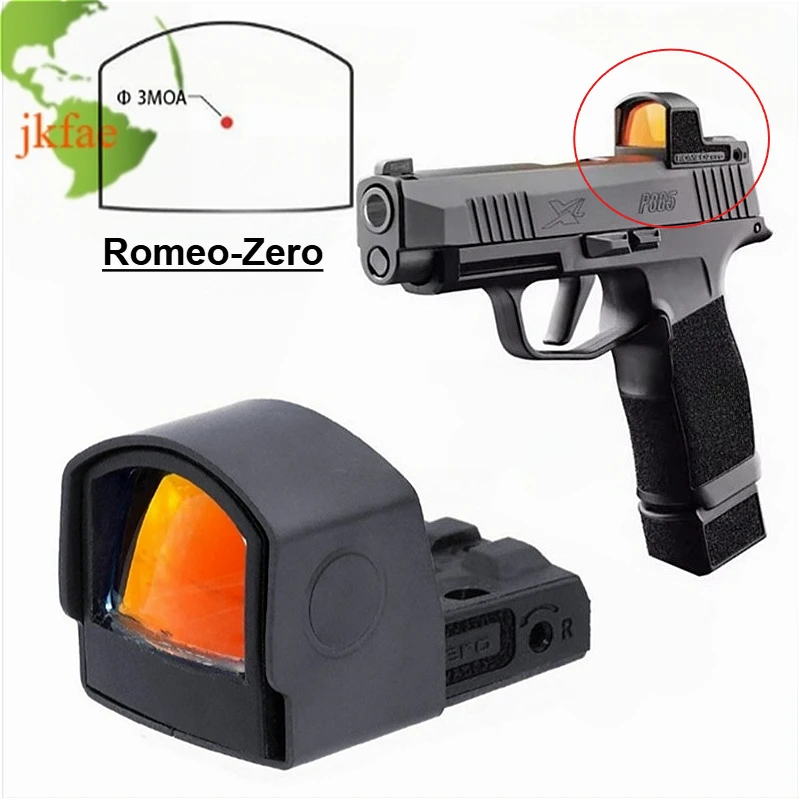 

Tactical Romeo-Zero Shake Awake 1X24mm 3 MOA RMSC Footprint Red Dot Sight Parallax Free with Original Markings For Real Pistol