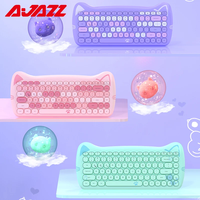 AJAZZ 3060I Wireless Bluetooth Keyboard 84 Keys Simple Layout Portable Office Game Cute