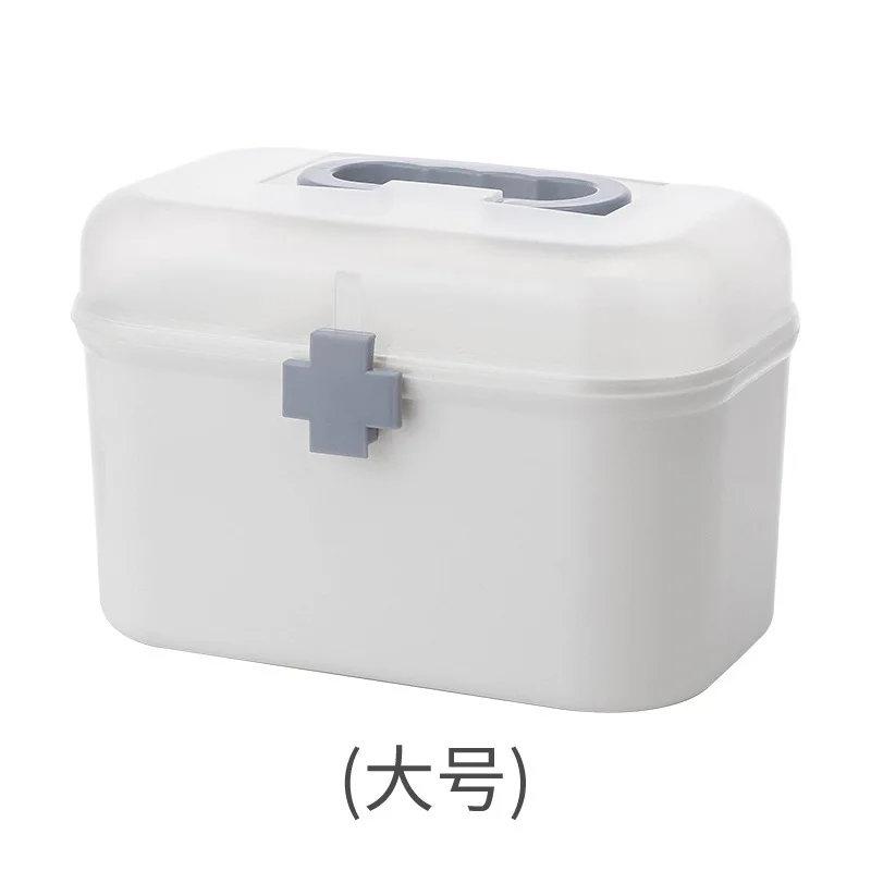 Plastic Tier Medicine Boxes Storage Box Large Capacity Drawer Sundries Organizer Folding Medicine Chest Storage First Aid Kit