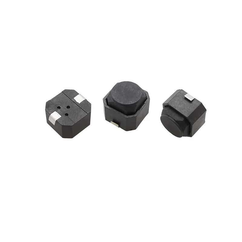 10Pcs Tactile Switch 6x6x5mm 2 Pin Silent Tact Switch SMD Silicone Push Button Touch Switches Black 6*6*5mm Tactile Switch