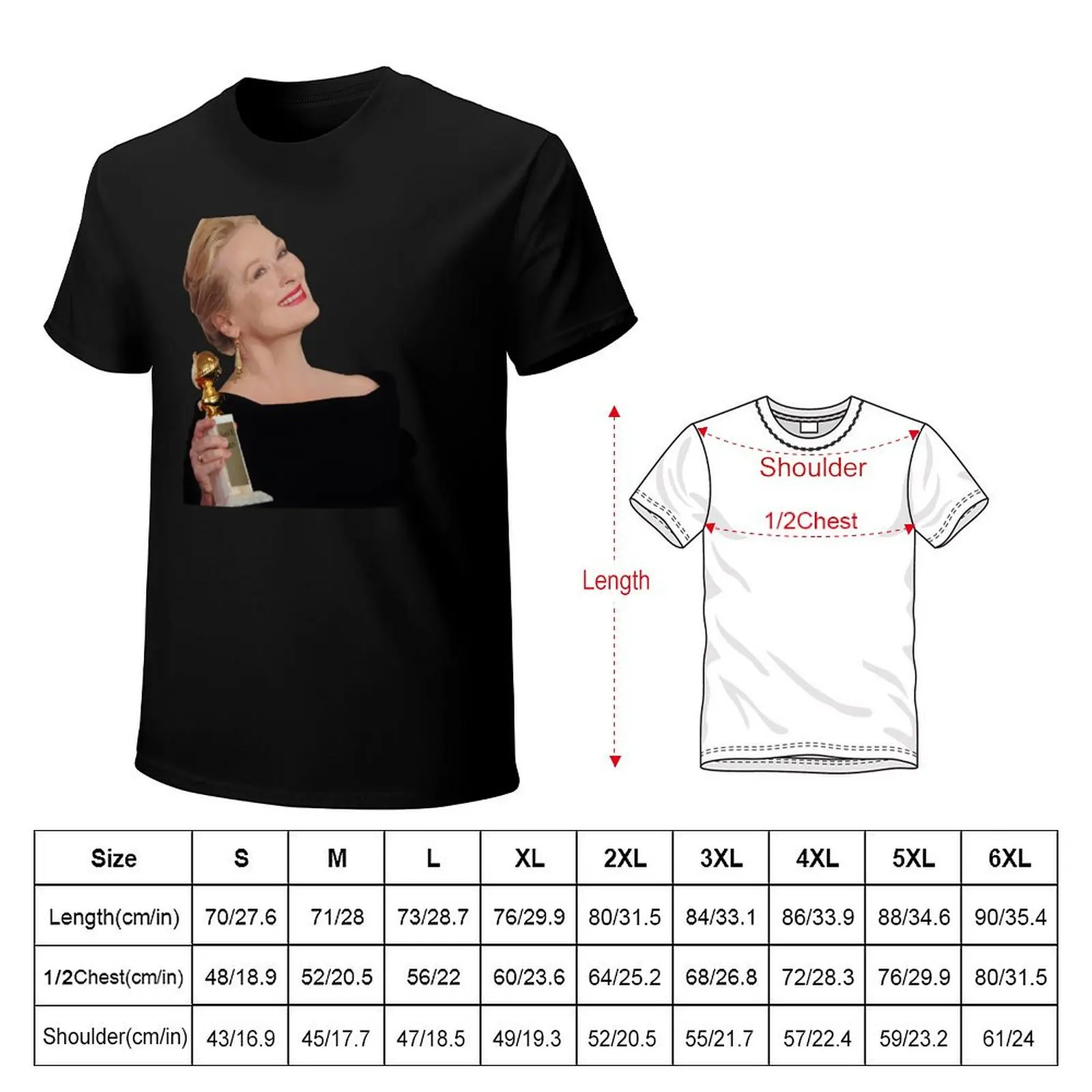 Meryl Streep: All The Awards T-Shirt Trendy Pattern T-Shirt for Men
