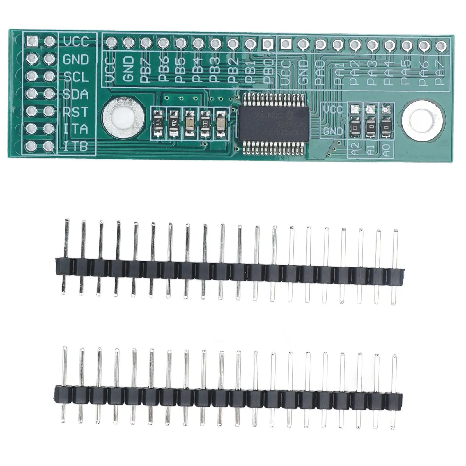 

16 Bit I2C Interface Expansion Board MCP23017E SS 25mA Input Output Module with Pin Header for 3V to 5.5V Systems