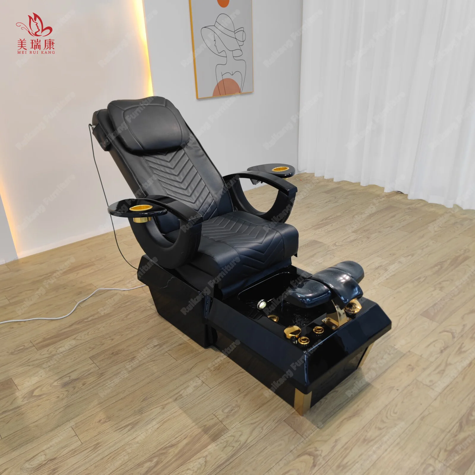 Luxury Modern Nail Salon Throne Professional High Back Foot Spa Massage Manicure Pedicure Chairs