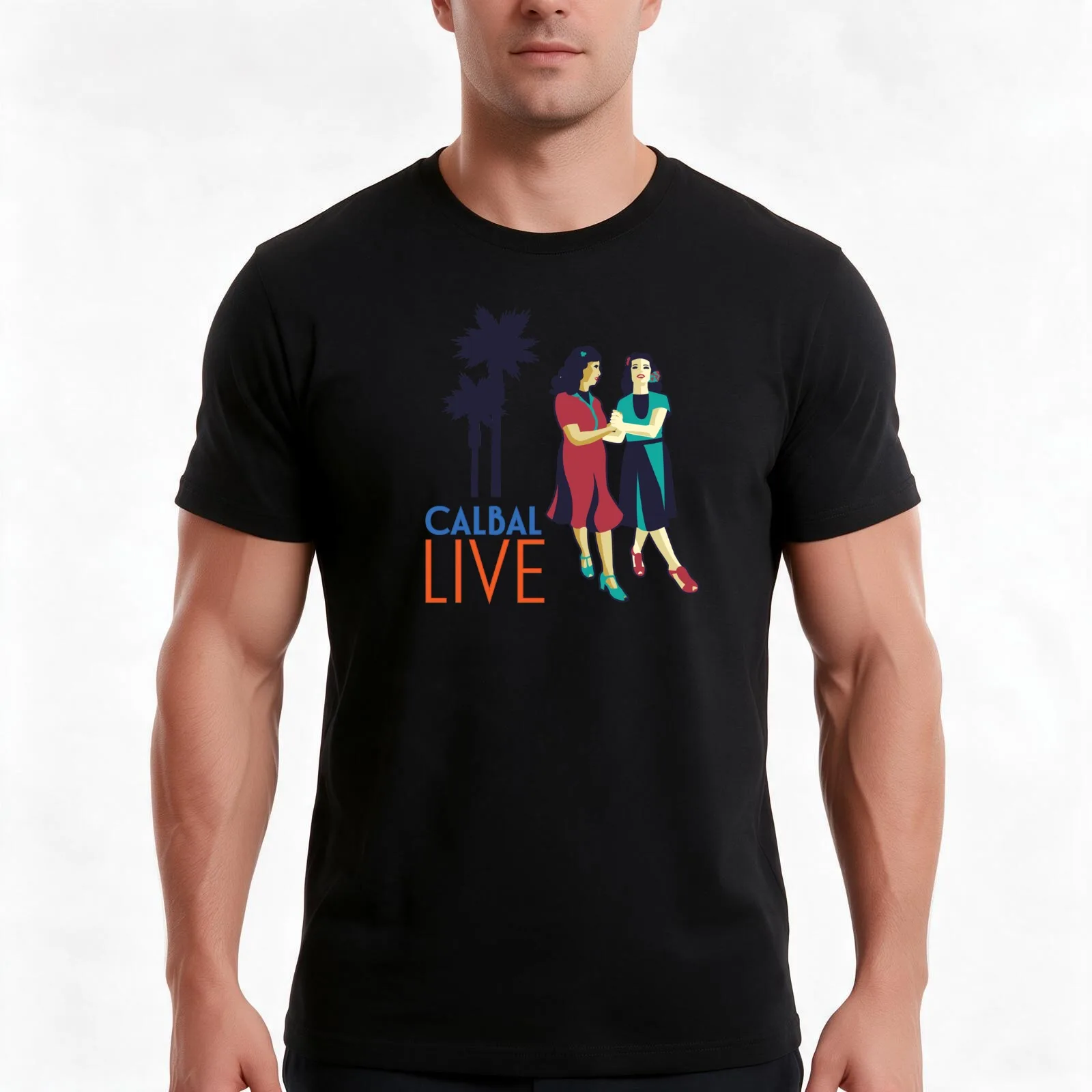 CalBal Live Dancers - Lollies T-Shirt, Summer Casual Cotton Tee, Oversized Streetwear Tops, Vintage Graphic Print, 100% Cotton
