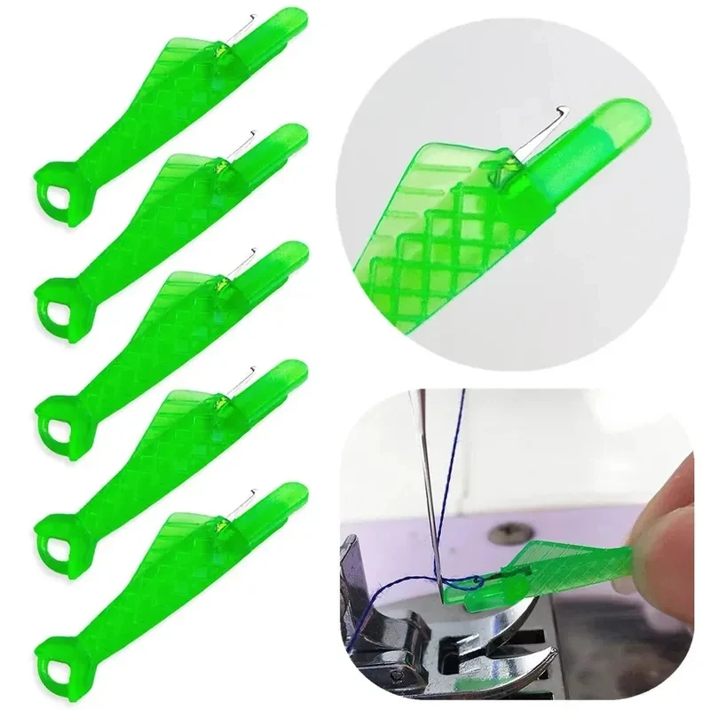 10/20/30pcs Quickly Auto Needle Threader DIY Sewing Tools Green Fish Threader Home Hand Machine Sewing Automatic Thread Device