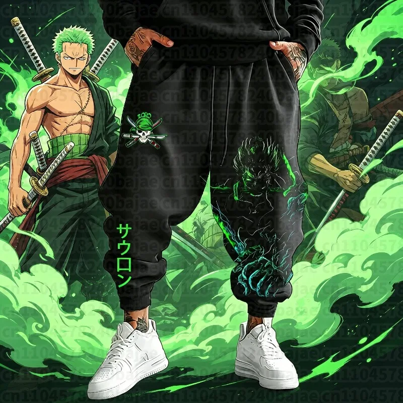 

2026 One Piece Men's Pants Sportswear Brook Spring Autumn Winter Anime Jogger Pants Casual Loose Fashion Trousers