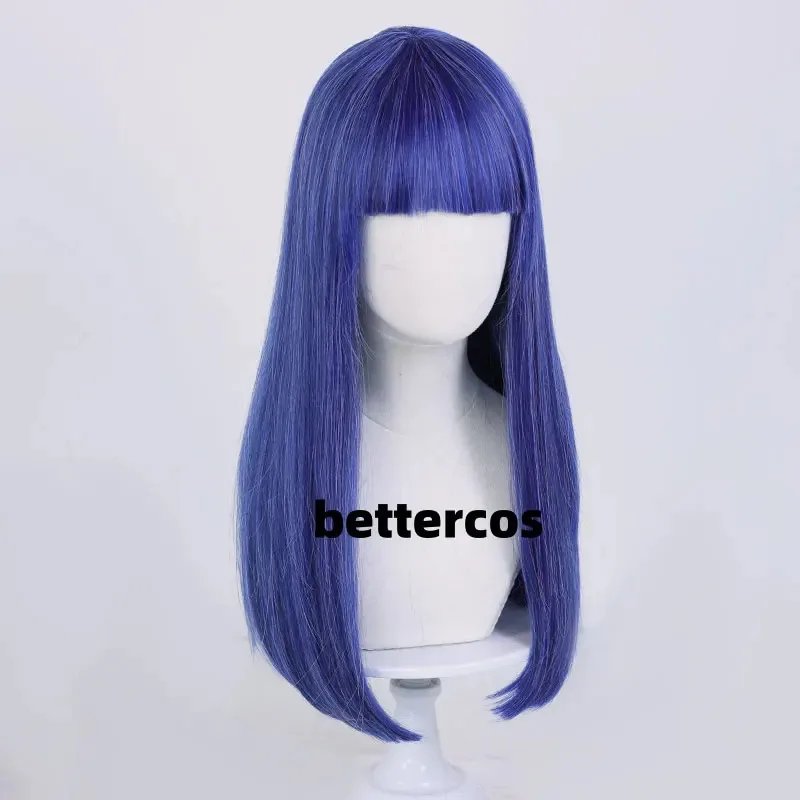 Ennui طويل أزرق مجعد الحرارة تأثيري القبعات غطاء رأس غطاء شعر مستعار