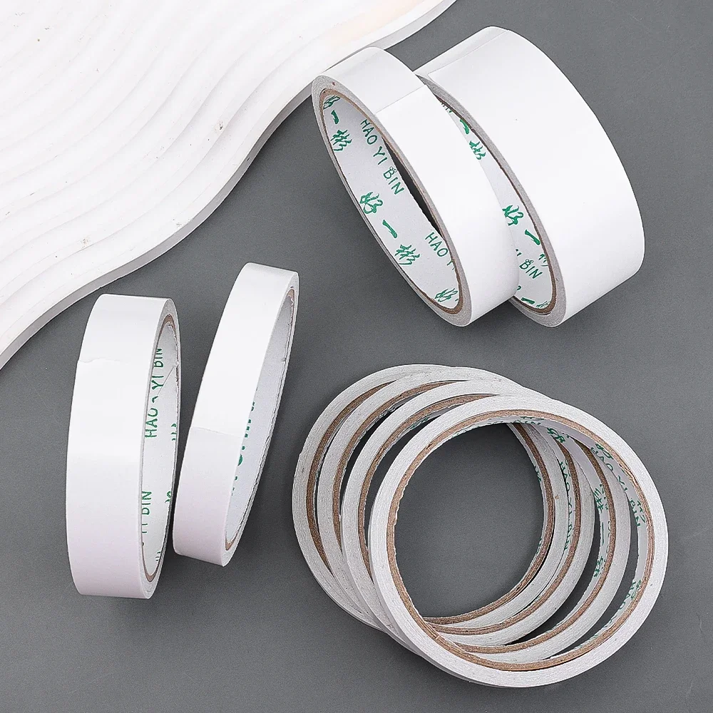 8Meter Strong Adhesive Tape Double Sided Sticker Ultra-thin Hand Tearing Tape Mounting Fixing Pad Sticky Paper Home Office Craft