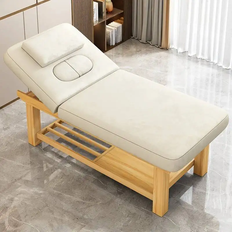 

Tattoo Wooden Massage Table Aesthetic Portable Beauty Foldable Bed Spa Lounger Mattresses Kosmetikliege Massage Furniture MQ50MB