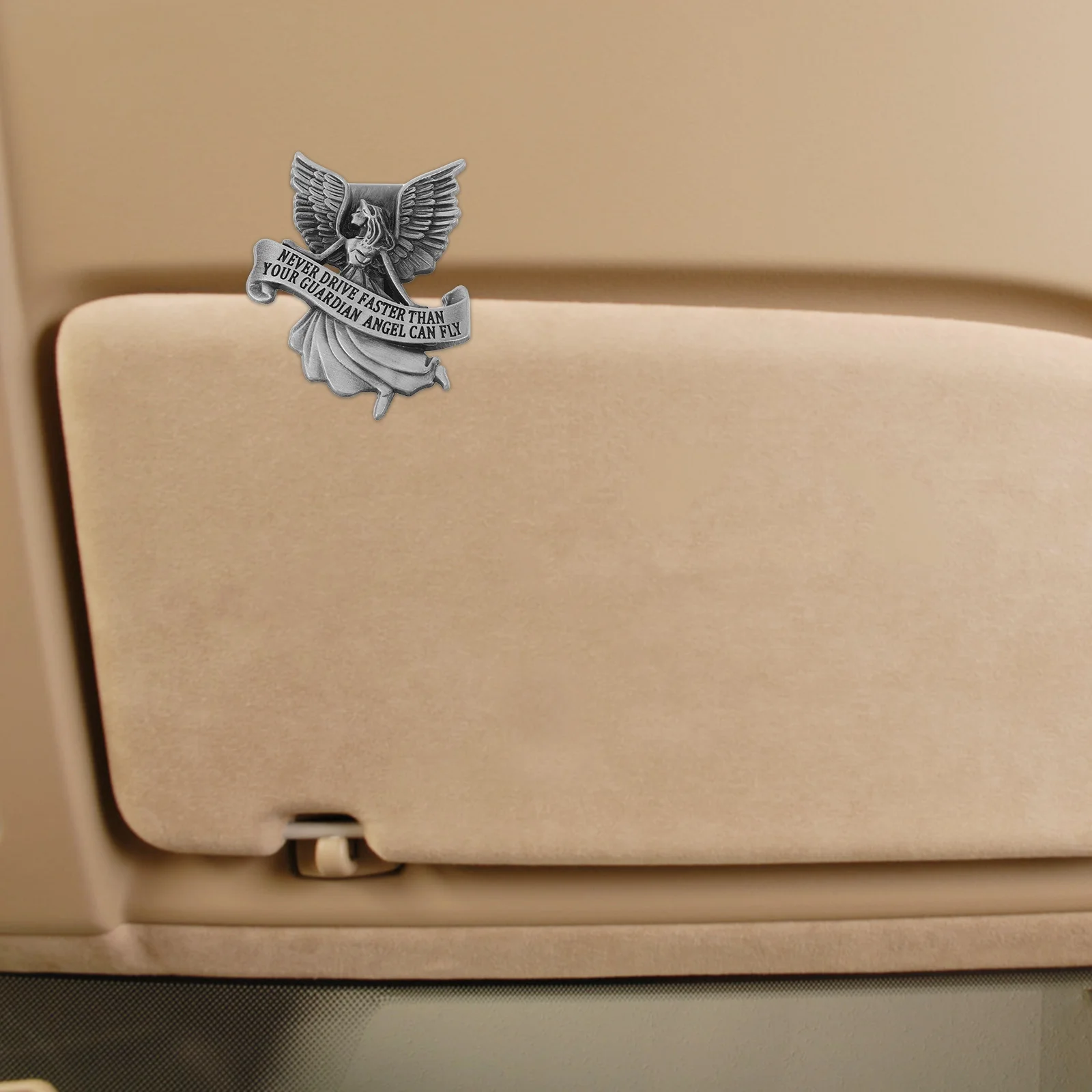 

3pcs Car Visor Clip Angel Style Metal Guardian Angel Charm For Safe Driving Inspirational Travel Protection Ornament Teen Driver