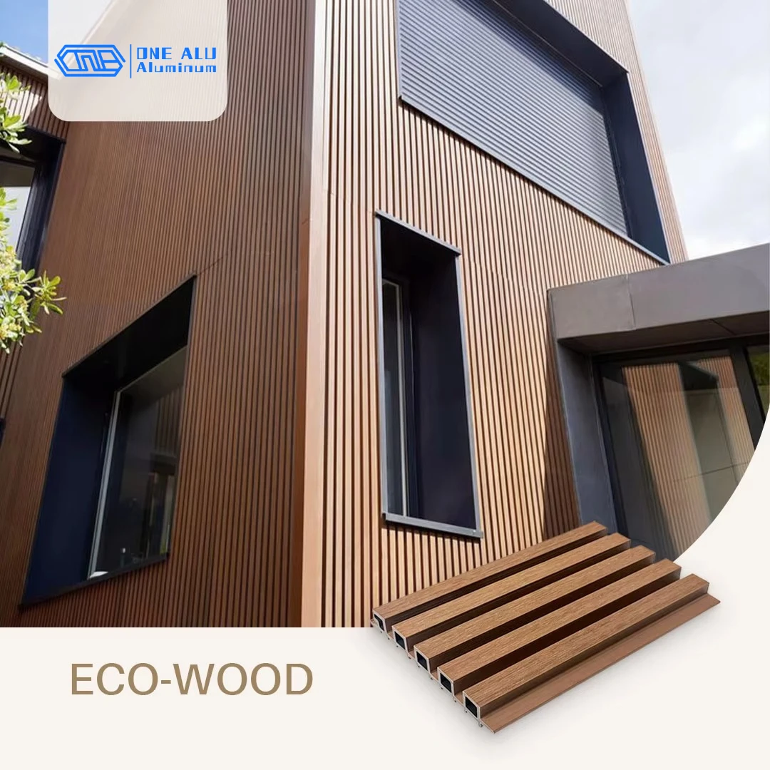WPC Wall Panel Louver Cladding Exterior Cladding Waterproof Wood Grain Villa Garden Yard Patio Backyard Outdoor Privacy Modern