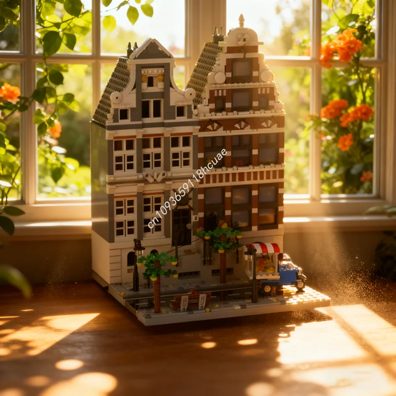 

1713 шт. MOC модульная серо-коричневая модульная модель строительных блоков сборка творческая идея рождественские подарки кирпич детские игрушки на день рождения