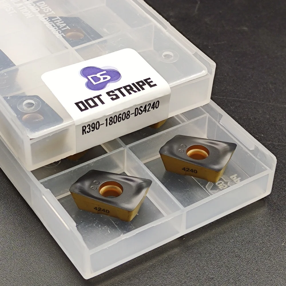 Hartmetalleinsatz R390 180608 180612 DS4240 Außendrehwerkzeug für Stahl, Edelstahl, Widerstand, CNC-Drehmaschine, Wendeschneidplatten