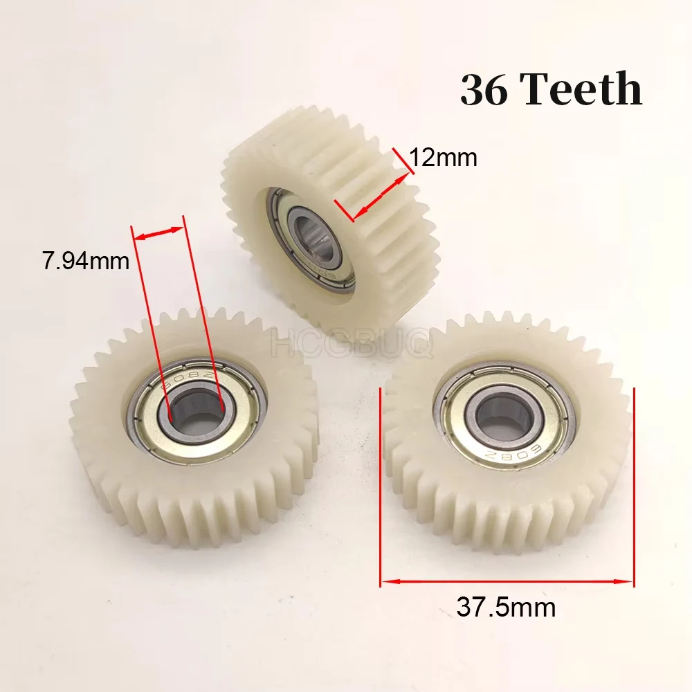 3 шт. 37,5x12 мм Планетарная шестерня, 36 зубьев, с 8 мм подшипниками, колесные втулки, электрическая велосипедная нейлоновая Шестерня для двигателя Bafang, запчасти для электровелосипеда