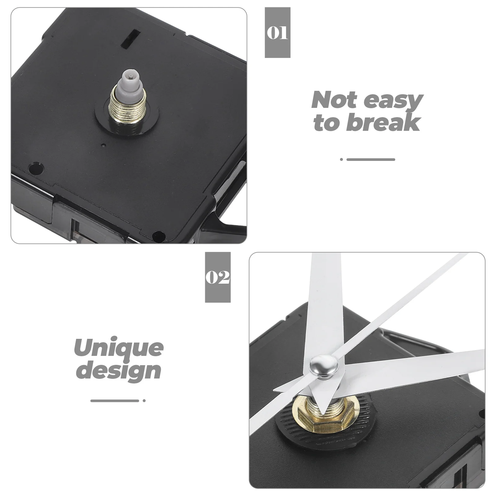 

Wall Clock Movement Kit Set Simple DIY Clock Movement Kit for Home Hotel School (A Watch Core and 3 Pointers, Packing Without Ba