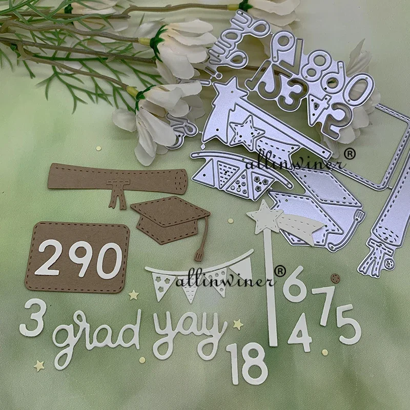 

Металлические вырубные штампы и трафареты для выпускных шапочек и дипломов, для скрапбукинга, декоративного тиснения и рукоделия