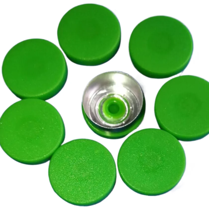 20 mm Aluminium-Kunststoffkappe, 1.000 Stück/Menge, alle Arten von farbigen Kappen, pharmazeutische Kappen, Tops für Crimp-Glasfläschchen