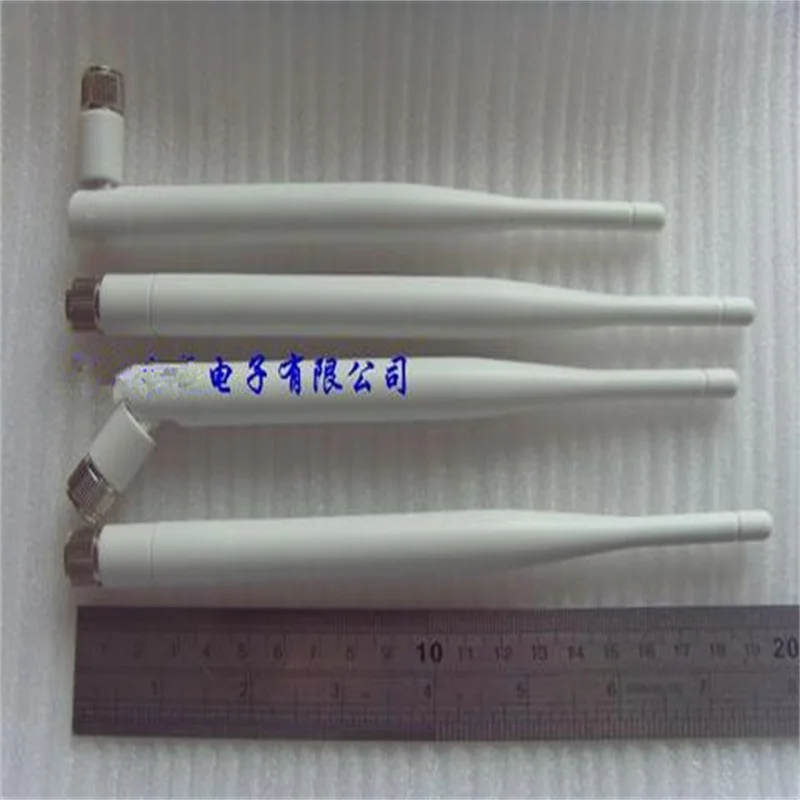 1Pc 6db Witte Routing Sma Hoofd Plastic Opvouwbare Wifi Omnidirectionele Antenne Met Hoge Versterking
