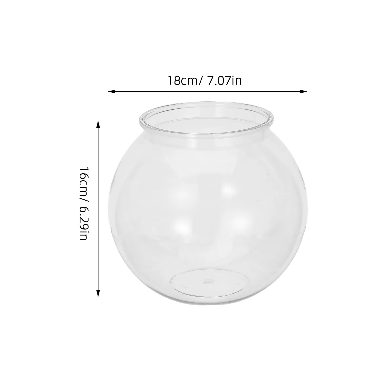 Plastic Water Vase for Plants Mini Closed Terrarium Hydroponic Air Plant Container Desktop Bookshelf Windowsill Decorative