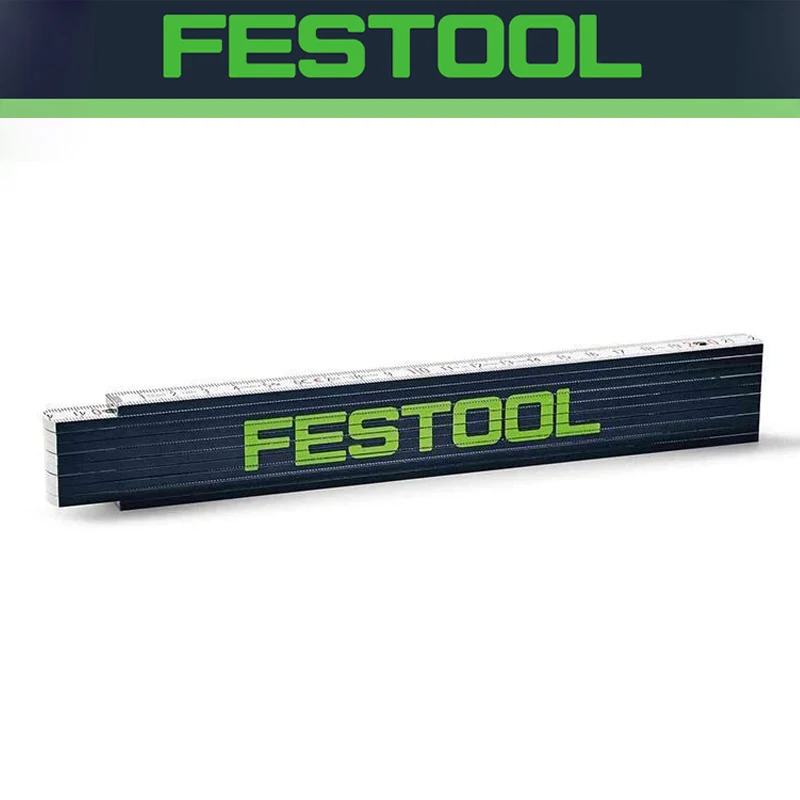 FESTOOL MS 201464 Metre Rule Folding Ruler 2M Wood Material 10 Links Abrasion Resistance Measure Tools