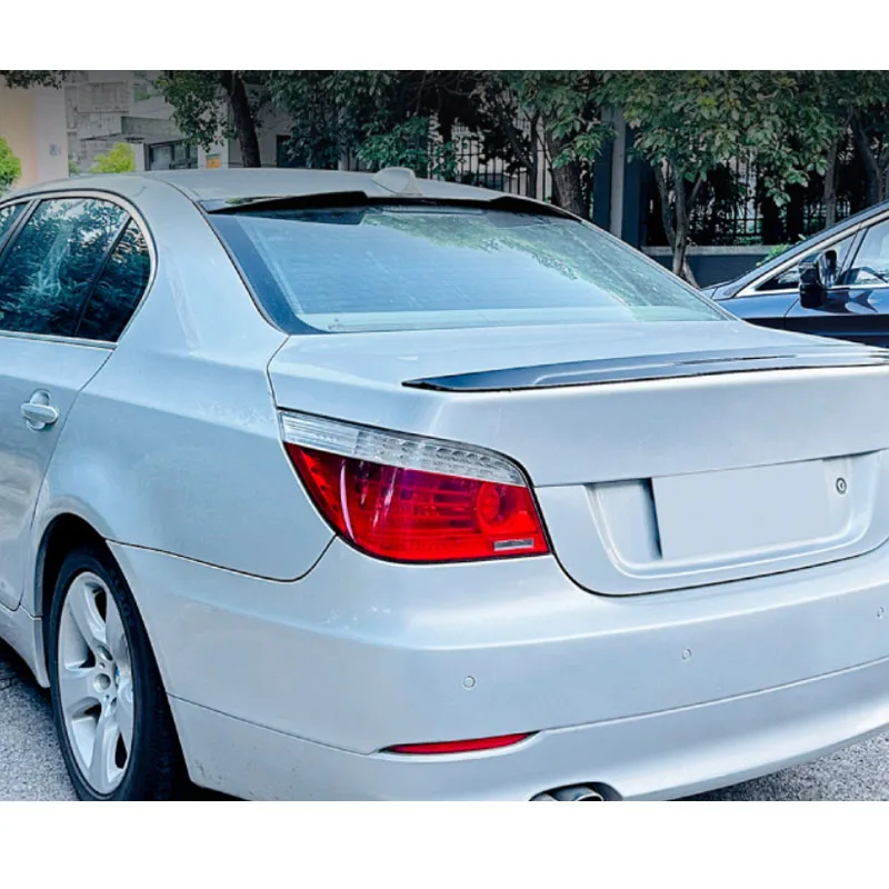 ل BMW 5 سلسلة E60 520i 525i 530i 2004 2005-2010 الخلفية سقف الشفاه المفسد الخلفي الجذع أجنحة الجسم أطقم الذيل زعنفة الملحقات ضبط #5
