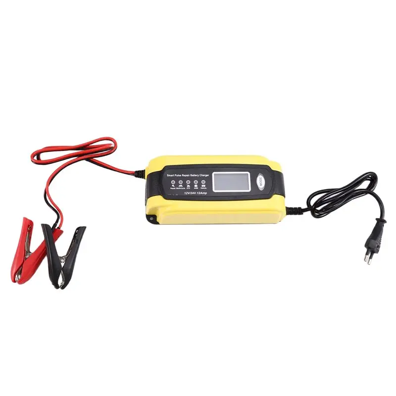 

A85E-12V/24V 12A Battery And Maintainer - Automatic Pulse Repair Desulfator For Car, Motorcycle,SUV EU PLUG